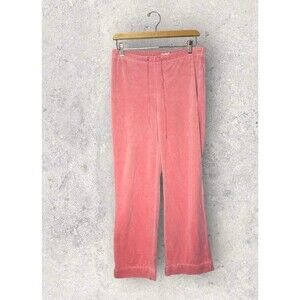 Vintage G.W. Sport Pink Velour High Rise Casual Lounge Pants Womens Medium